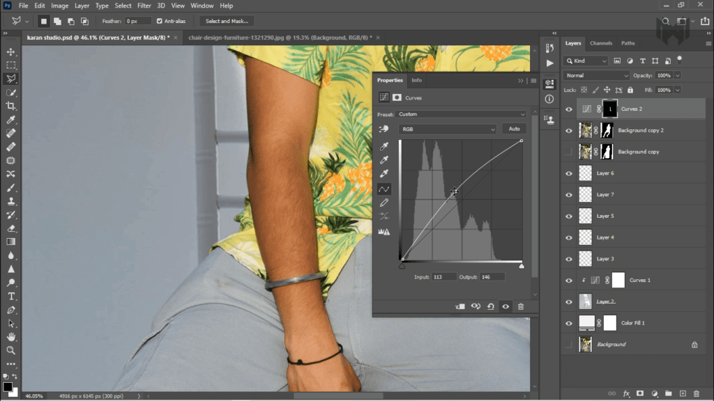 Studio Photo editing In Photoshop Tutorial Screenshot 119